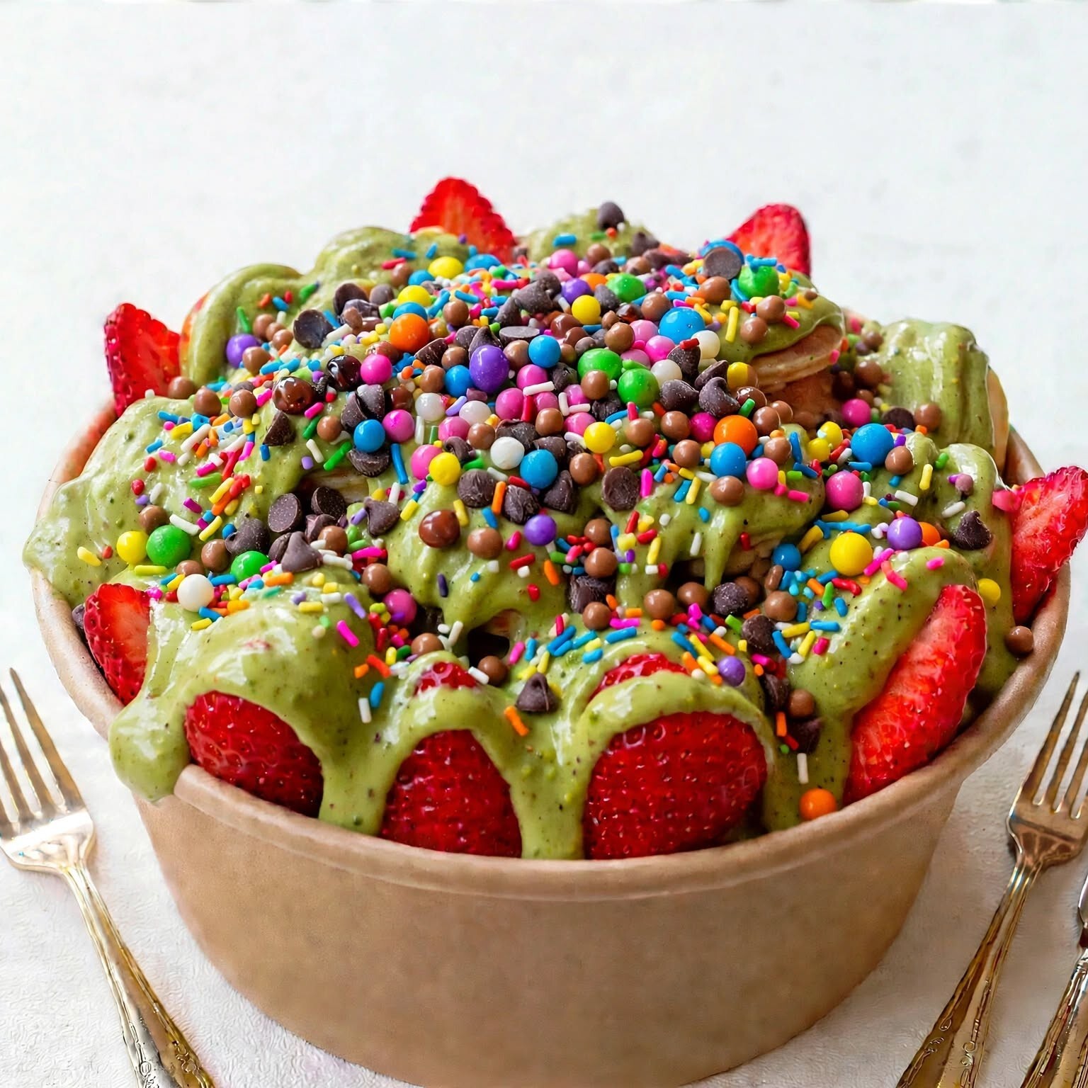 Green Drip Bowl Pankek Waffle (Small)