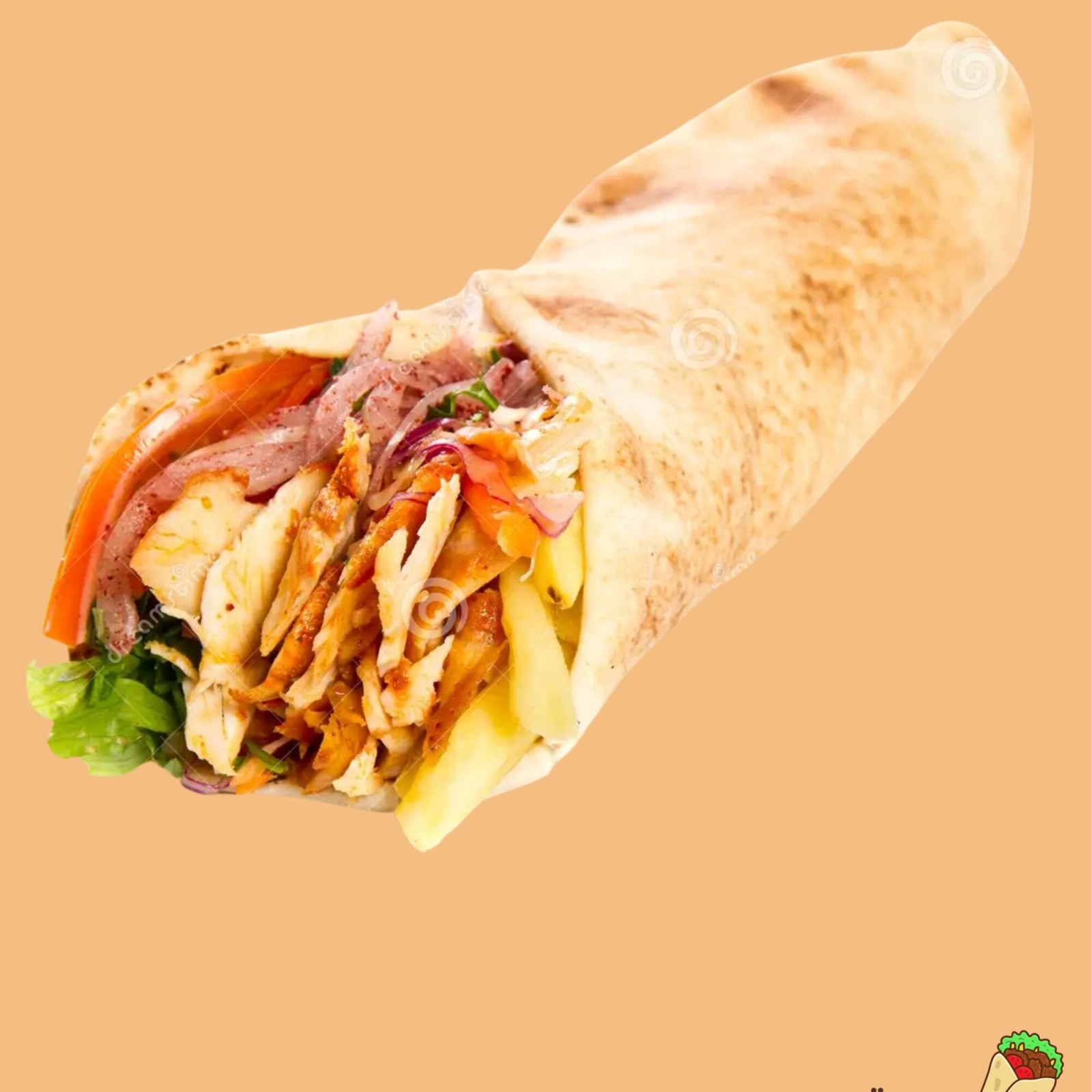 Saray Big Mega Tavuk Döner Dürüm (150 gr.)