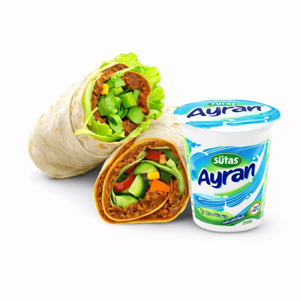 2 Mega Dürüm (150 gr) + 2 Büyük Ayran (300 ml)