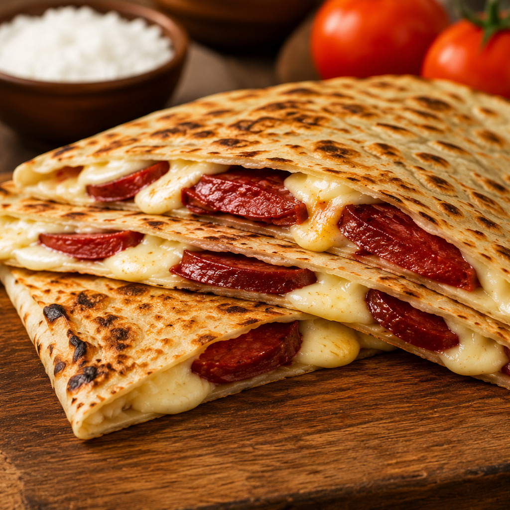 Sucuk - Kaşarlı Gözleme