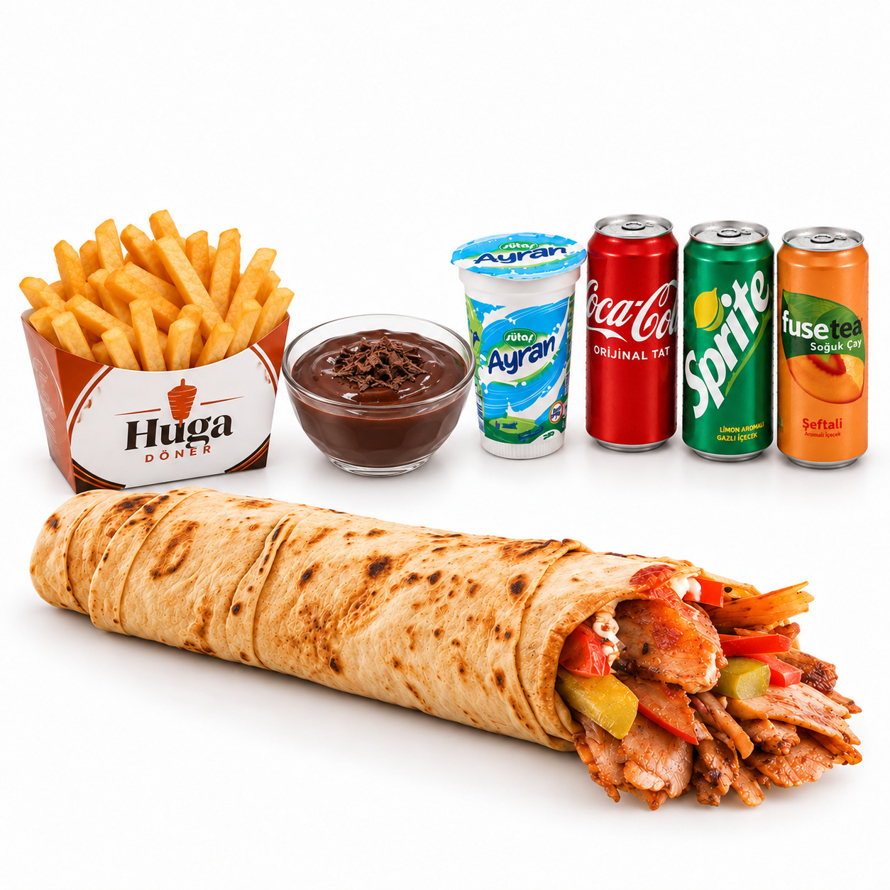 Hatay Usulü Döner Dürüm Menü & Puding