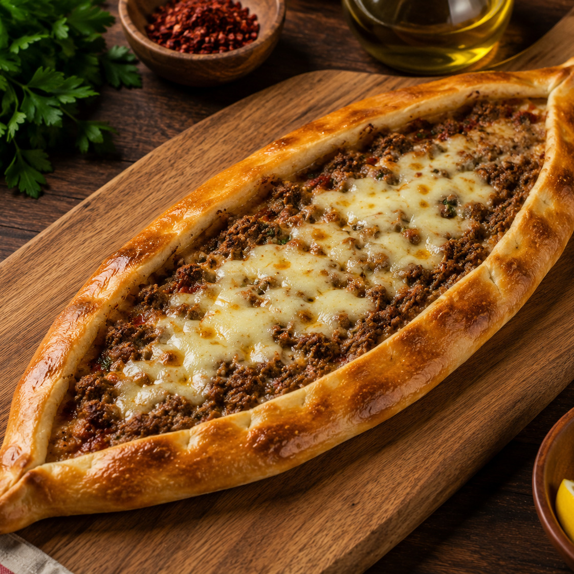kuşbaşılı pide