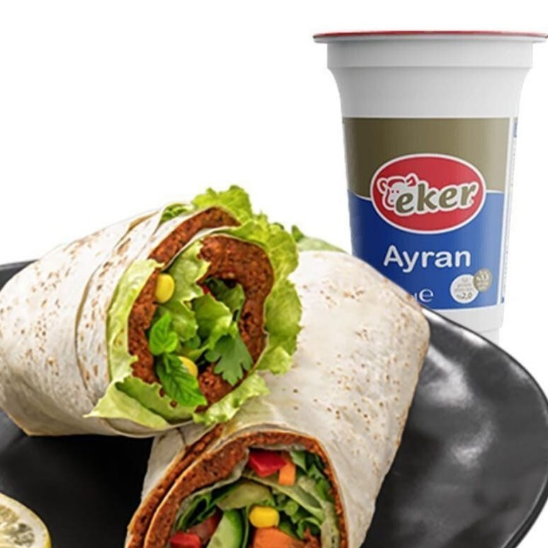 Normal Çiğköfte Dürüm +Ayran