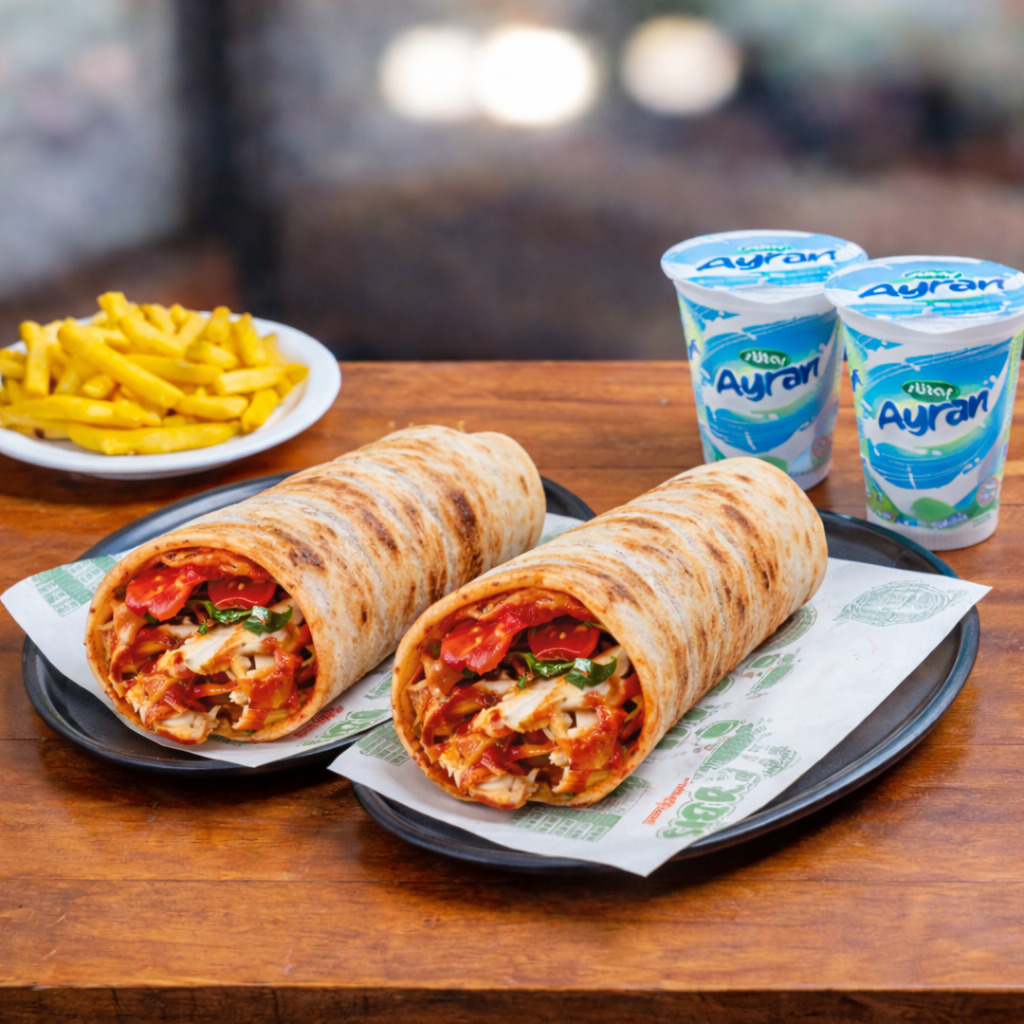 2'li Tavuk Döner Dürüm Menü