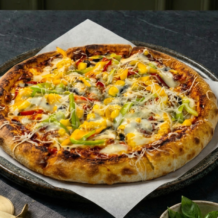 Mantarlı (Vejetaryan) Pizza (Büyük Boy)