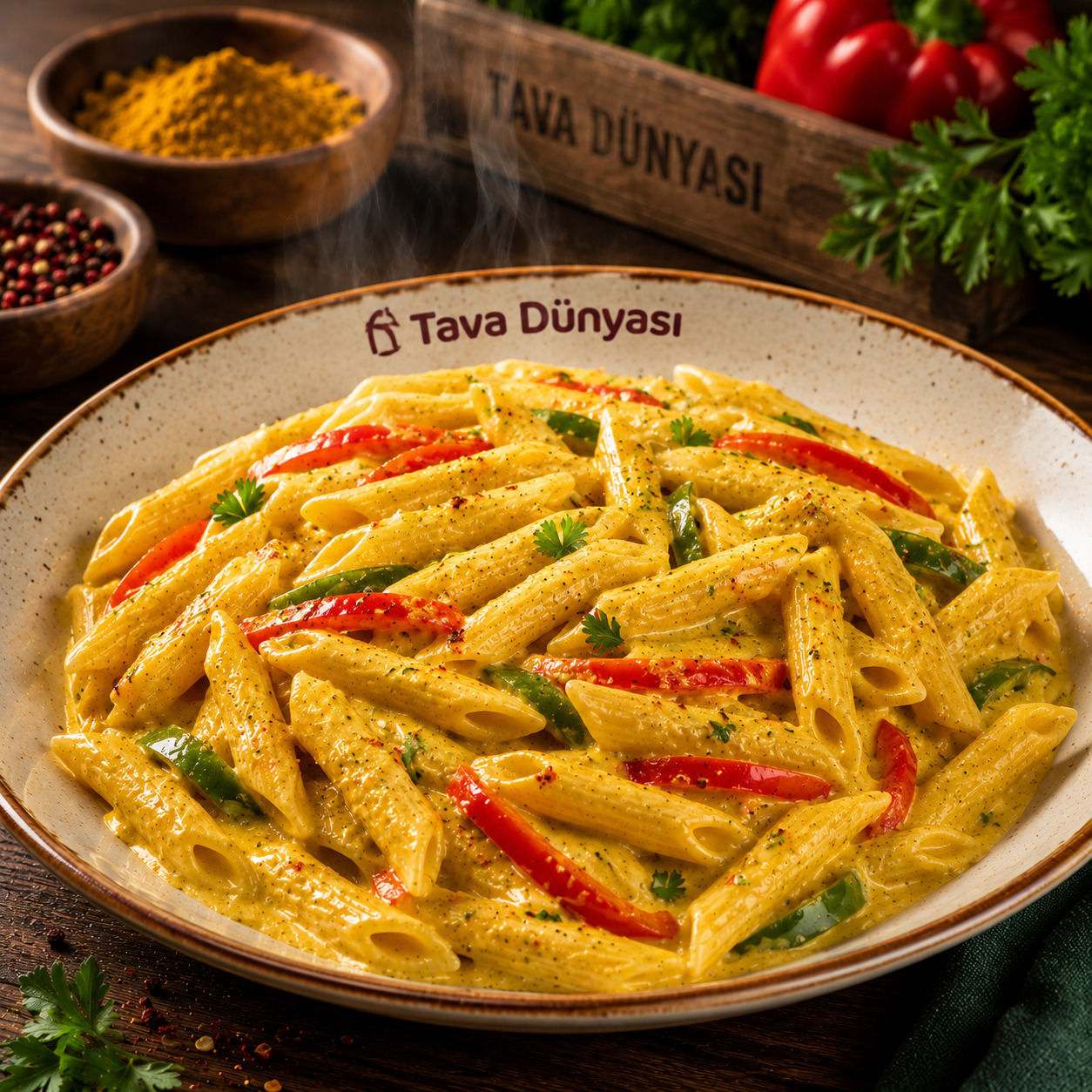 Köri Soslu Penne