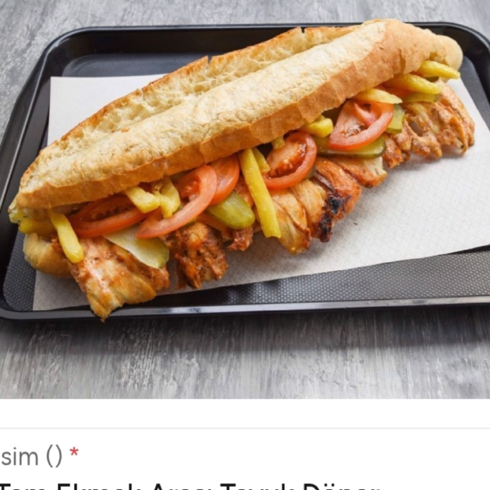 Tam Ekmek Arası Tavuk Döner