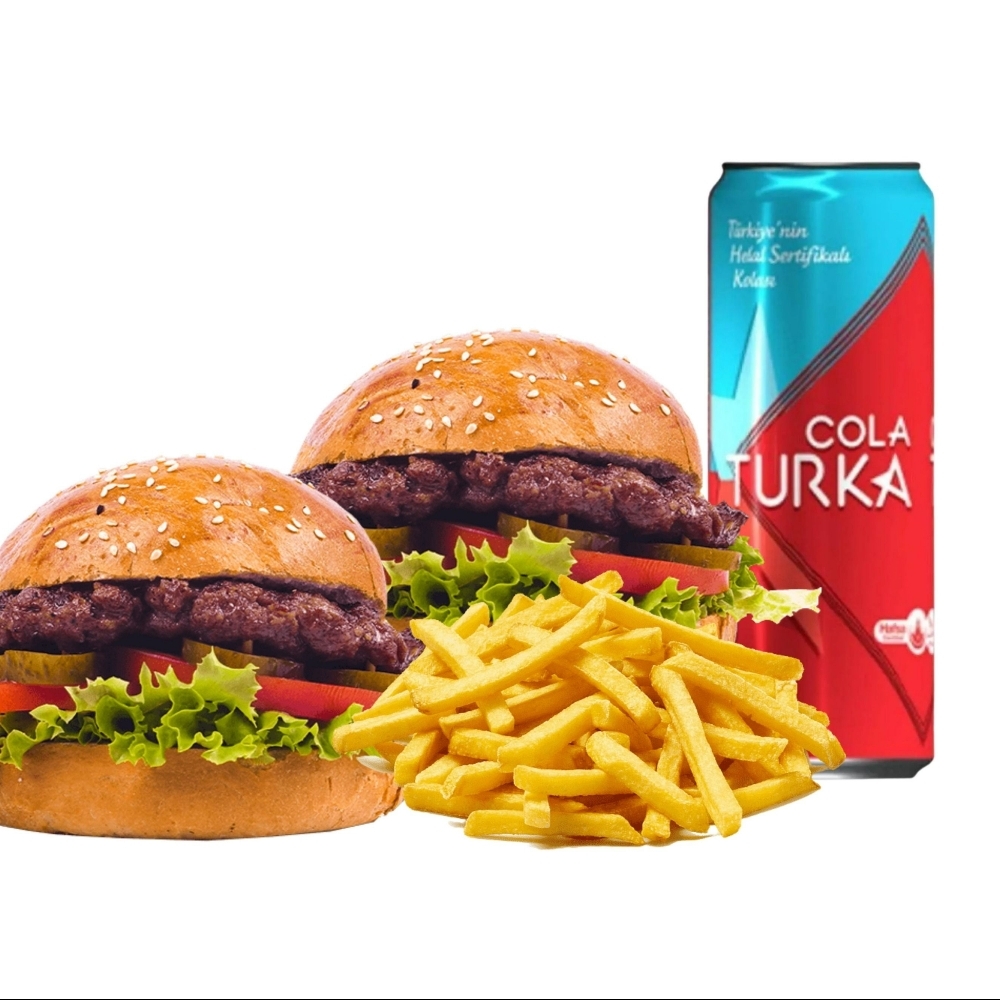 2 adet Et köfte Burger Menü
