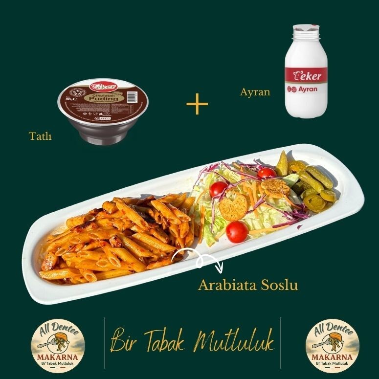 Arabiata Tavuklu + Tatlı + Ayran