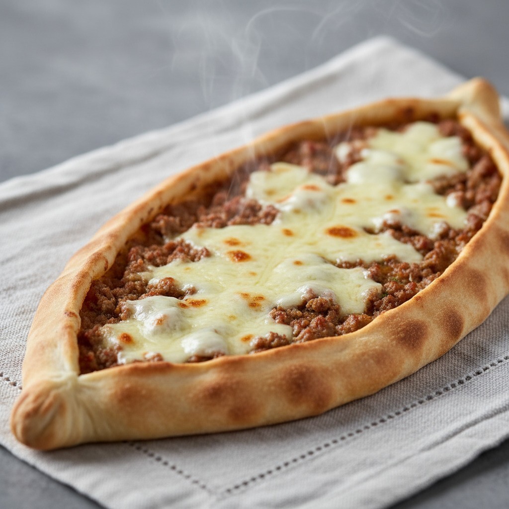 Kıymalı Kaşarlı Pide
