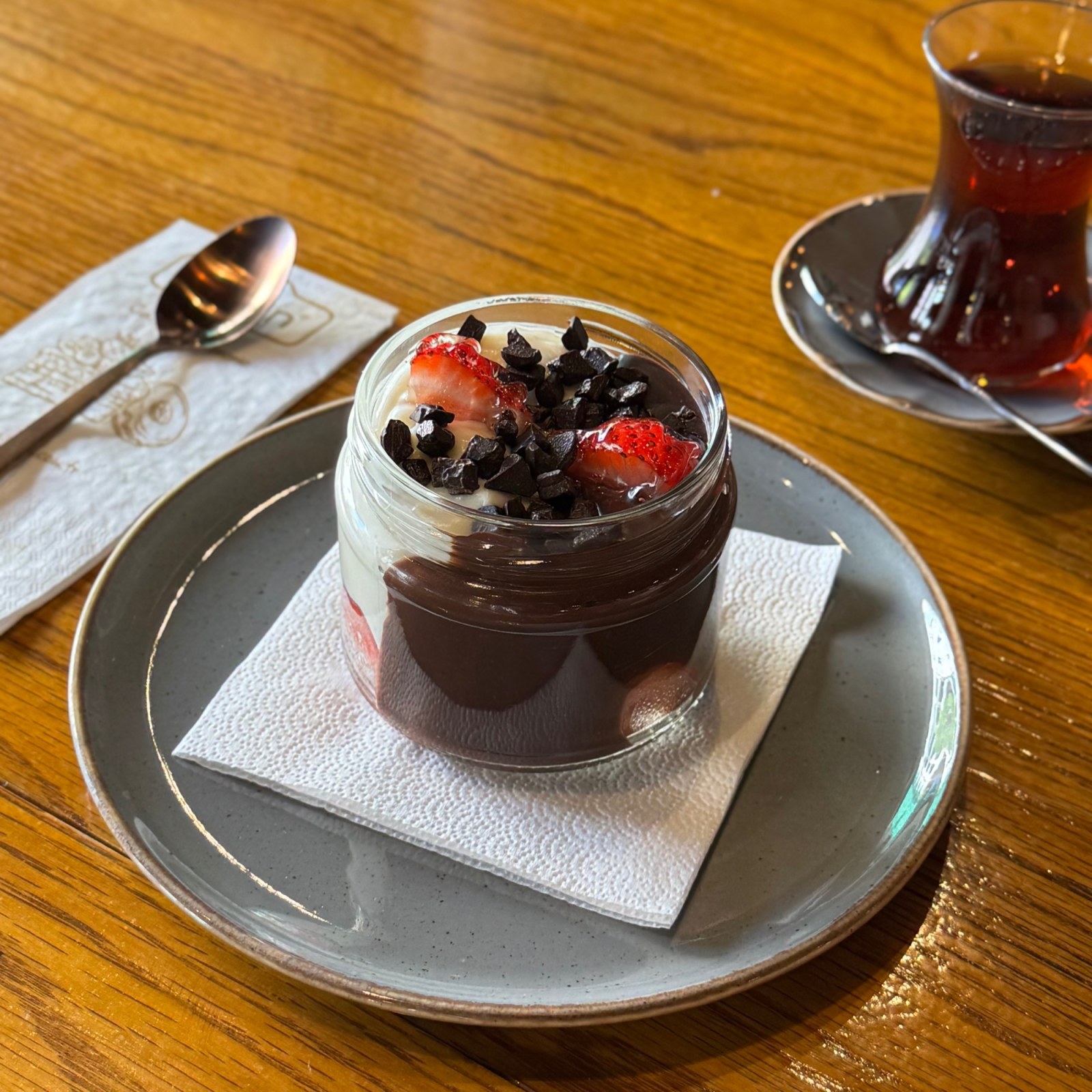 Çikolata Çilekli Muhallebi