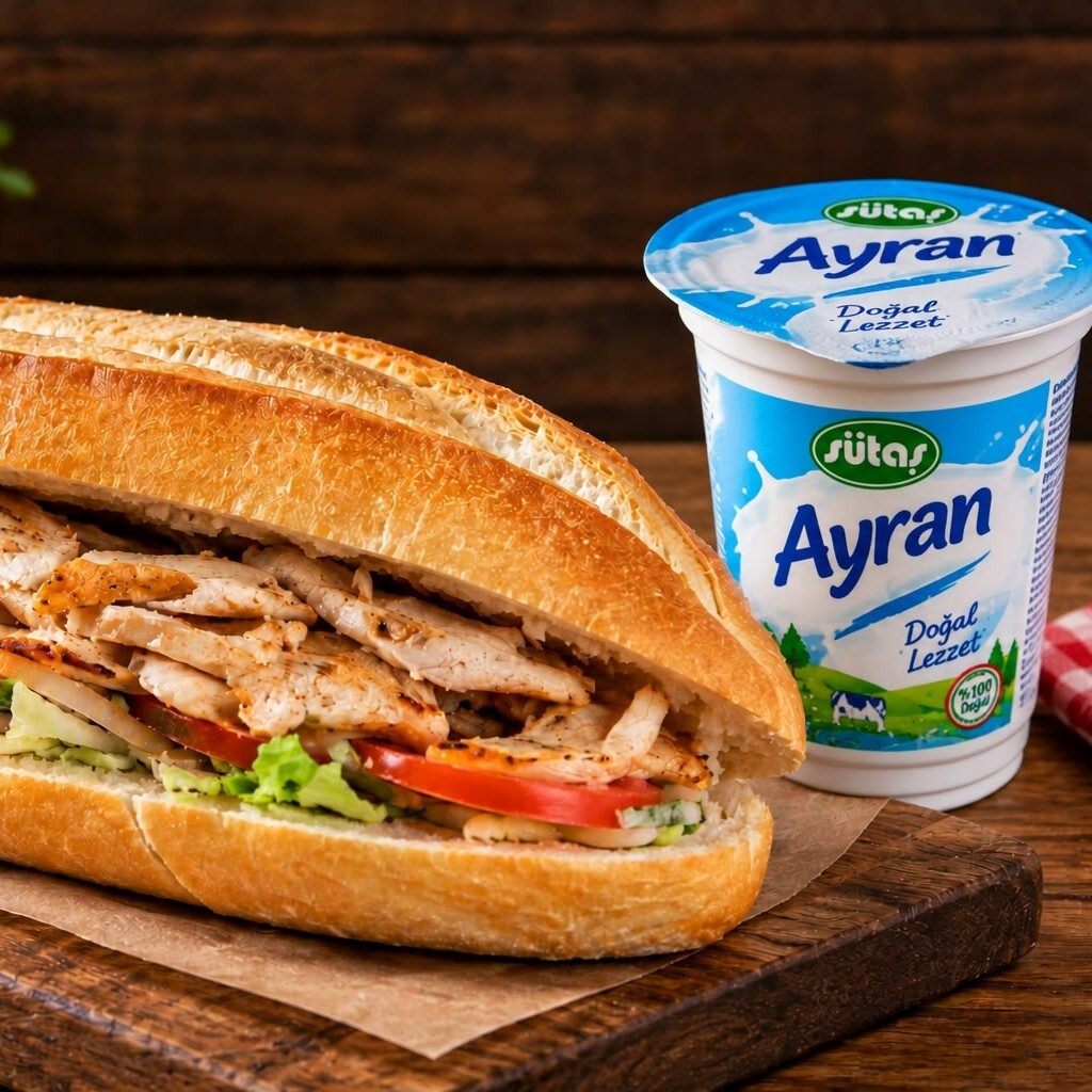 Ekmek Arası Döner+ Ayran