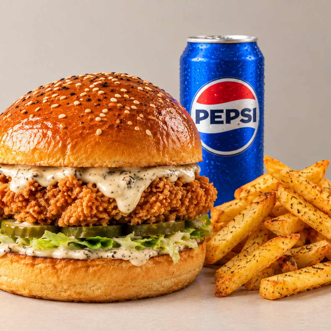 Trüf Mayo Burger Menü