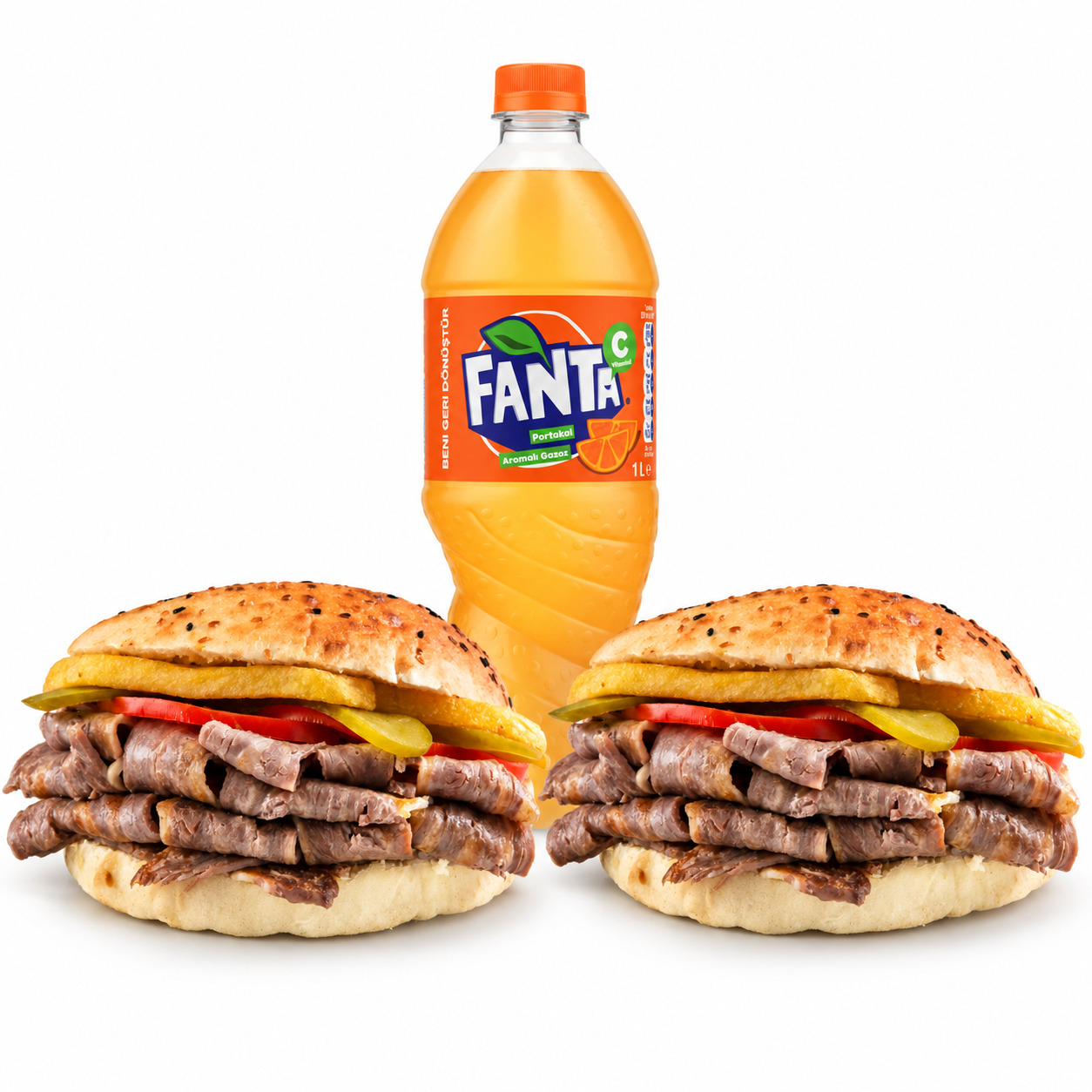 İkili Tombik Et Döner (2 X 150 G) + Fanta (1 L)