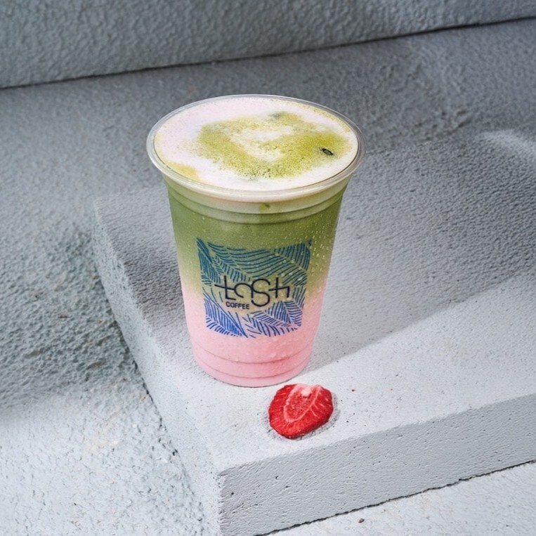 Iced Strawberry Matcha Latte