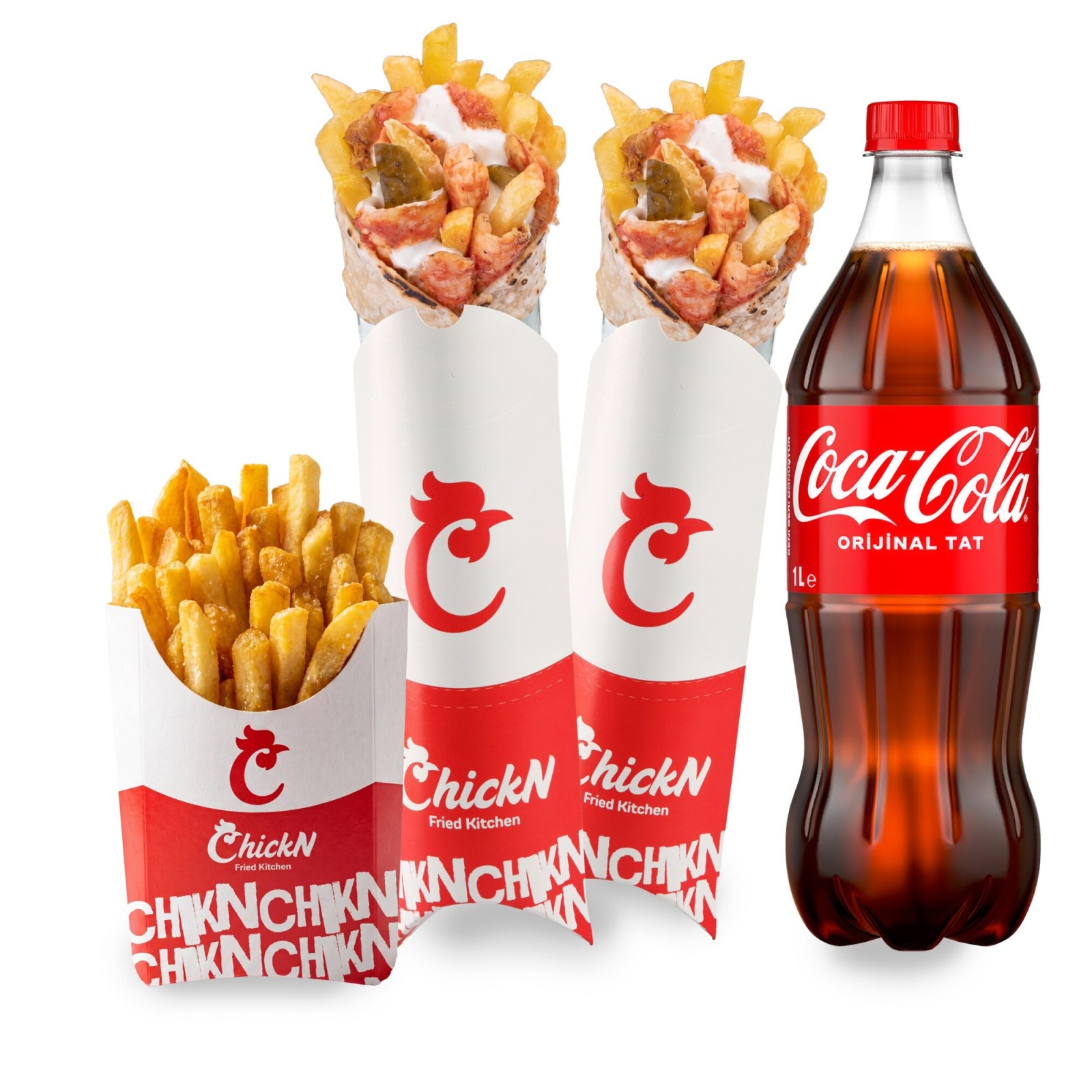 Tavuk Döner Dürüm Menü (2 Kişilik)