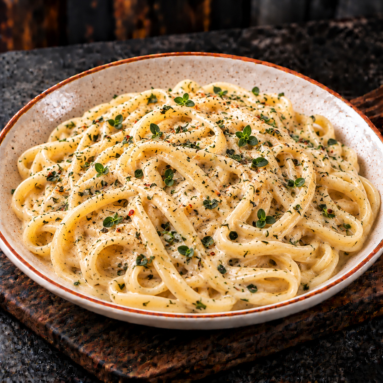 Fettuccine Dağ Kekik Krema