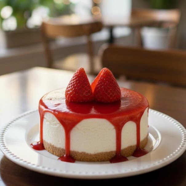 Çilekli Cheesecake (Büyük Boy)