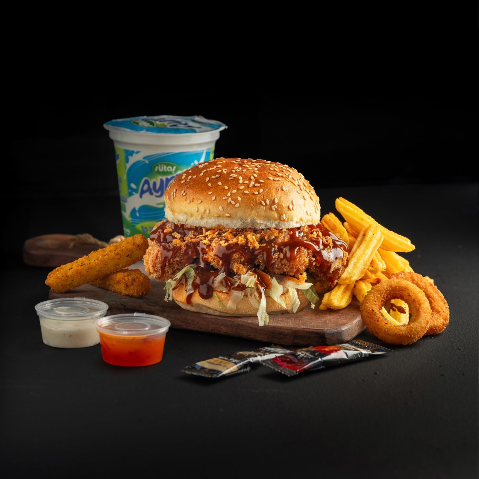 BBQ Combo Burger Menü