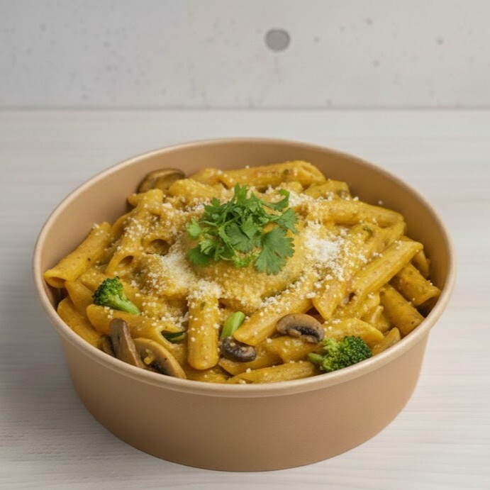 Köri Soslu Sebzeli Penne