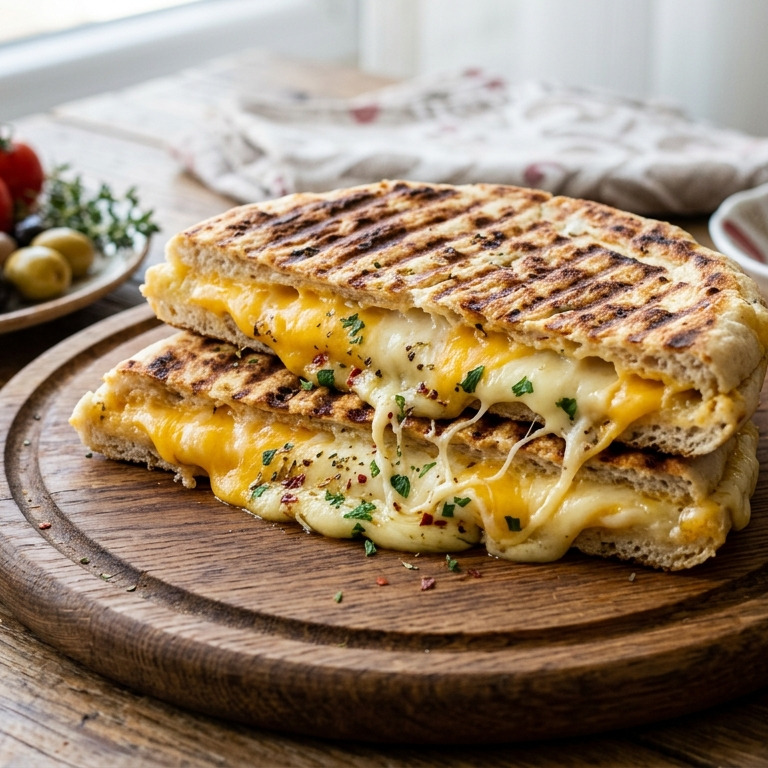 Üç Peynirli Bazlama Tost