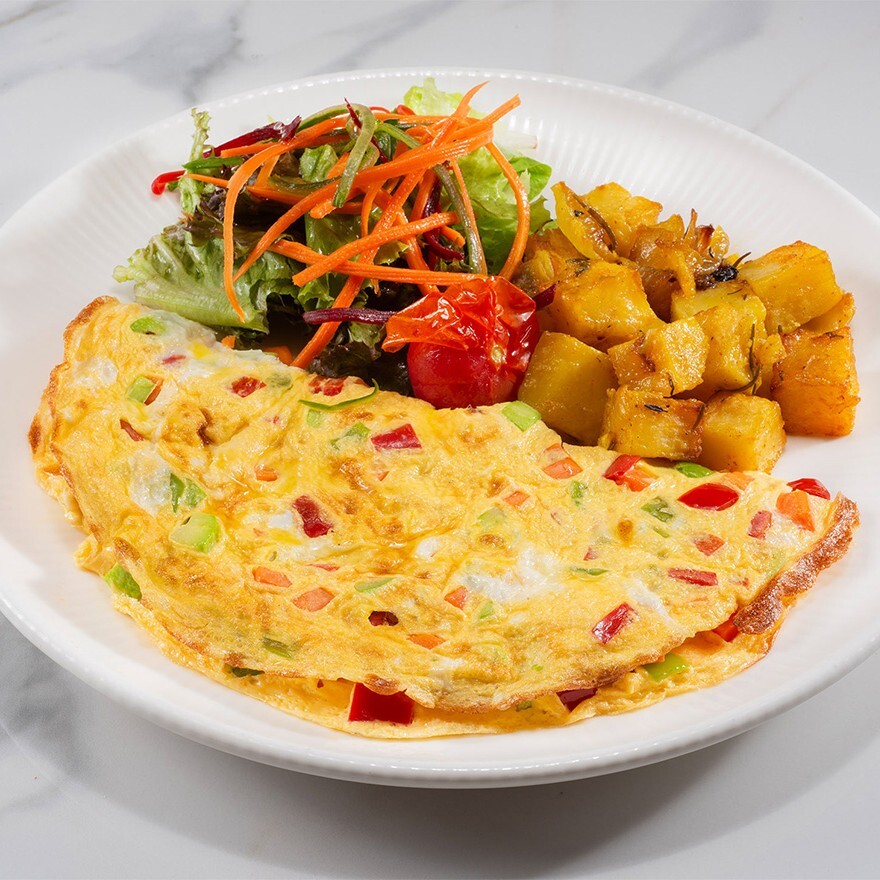 Sebzeli Peynirli Omlet