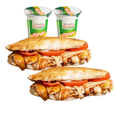 İkili Ekmek Arası Tavuk Döner Menü