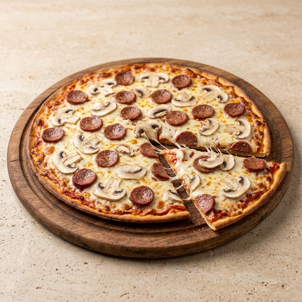 Mantarlı & Sosisli Pizza (Orta Boy)