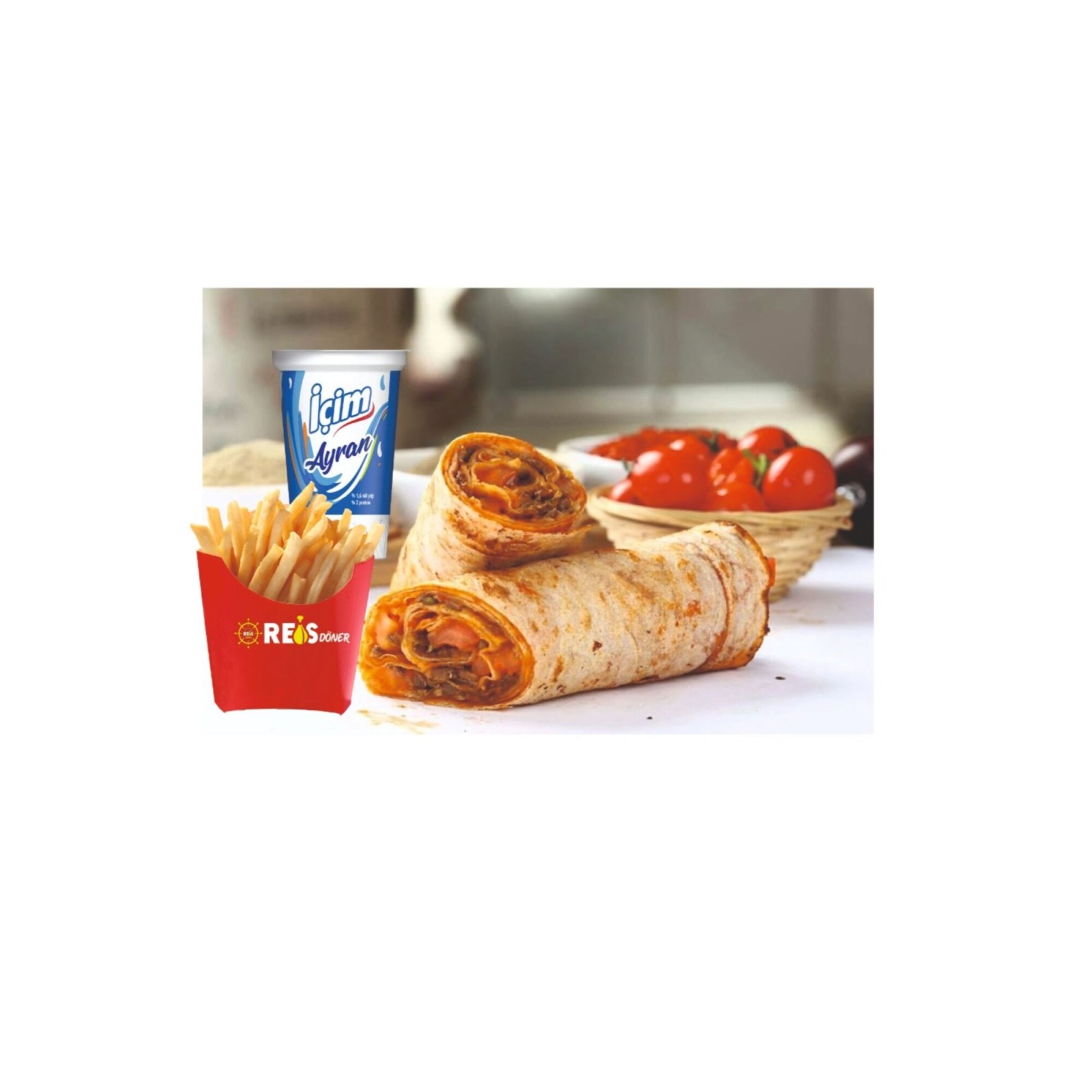 Hatay Usulü Tavuk Döner Dürüm Menü