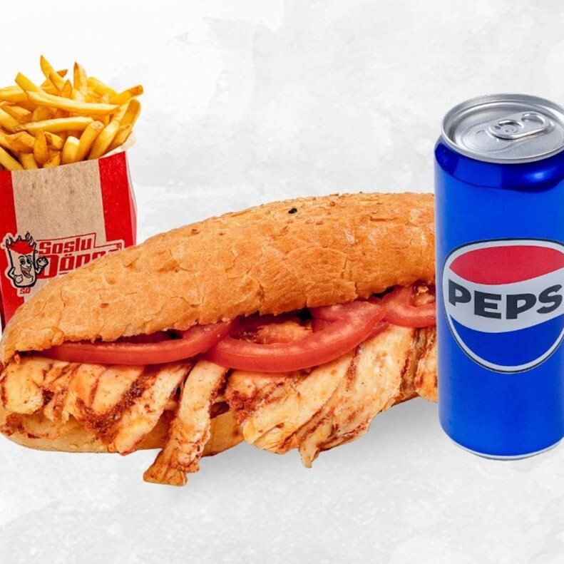Tavuk Döner Sandiviç+Patates Kızartması+Kola