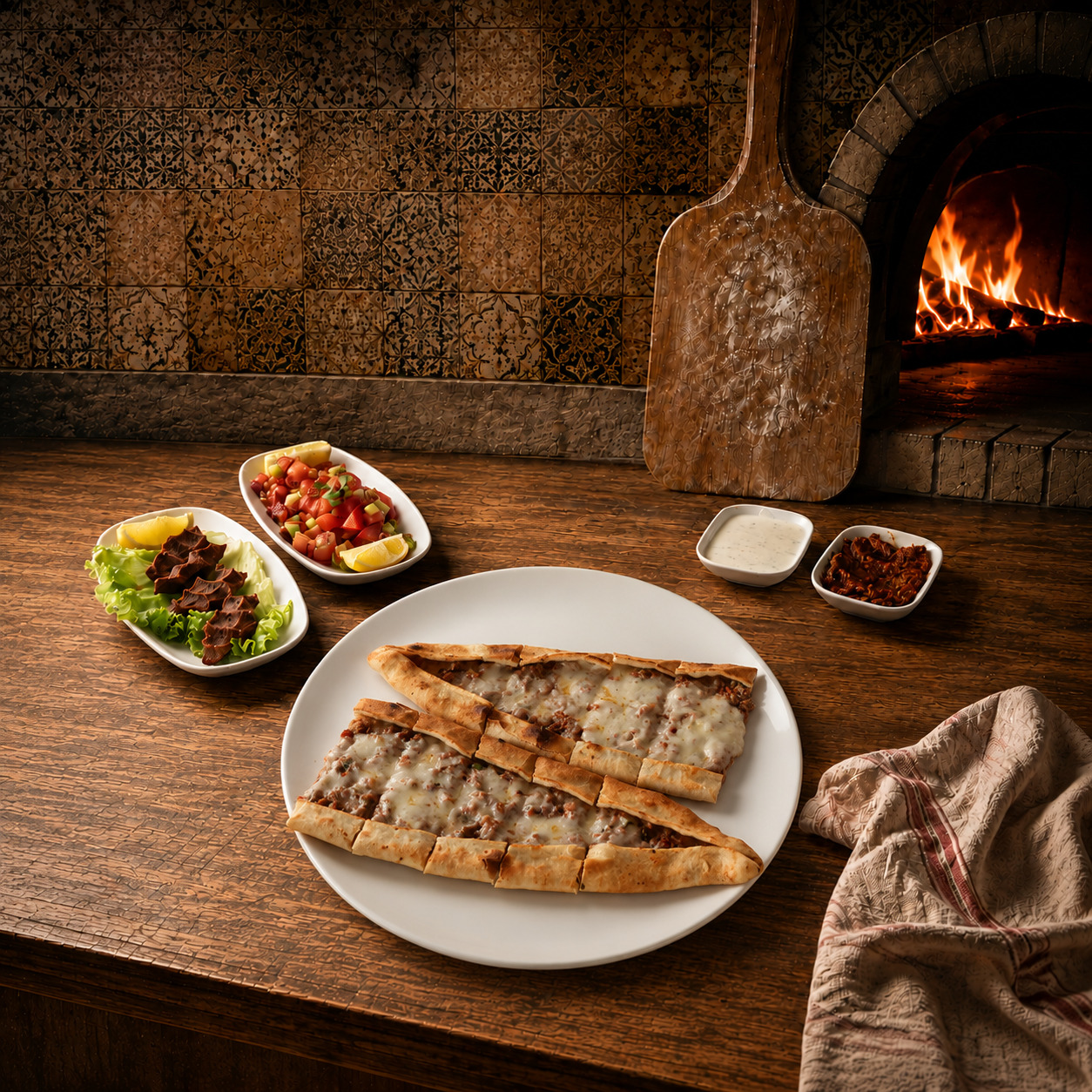 Kıymalı Kaşarlı Pide