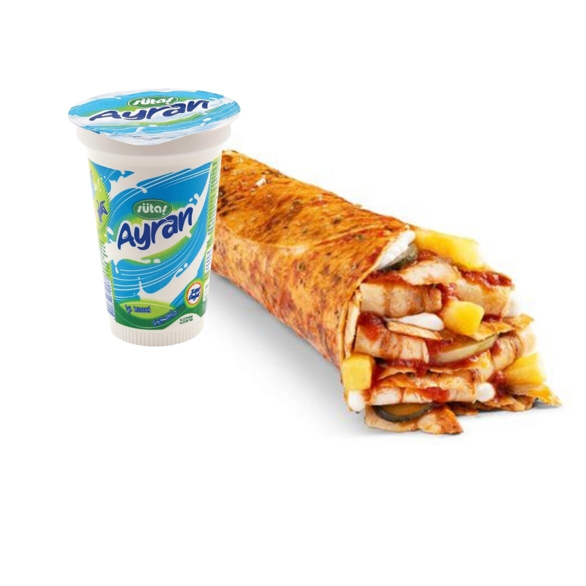 Ekonomik Tavuk Döner Dürüm Menü (X)