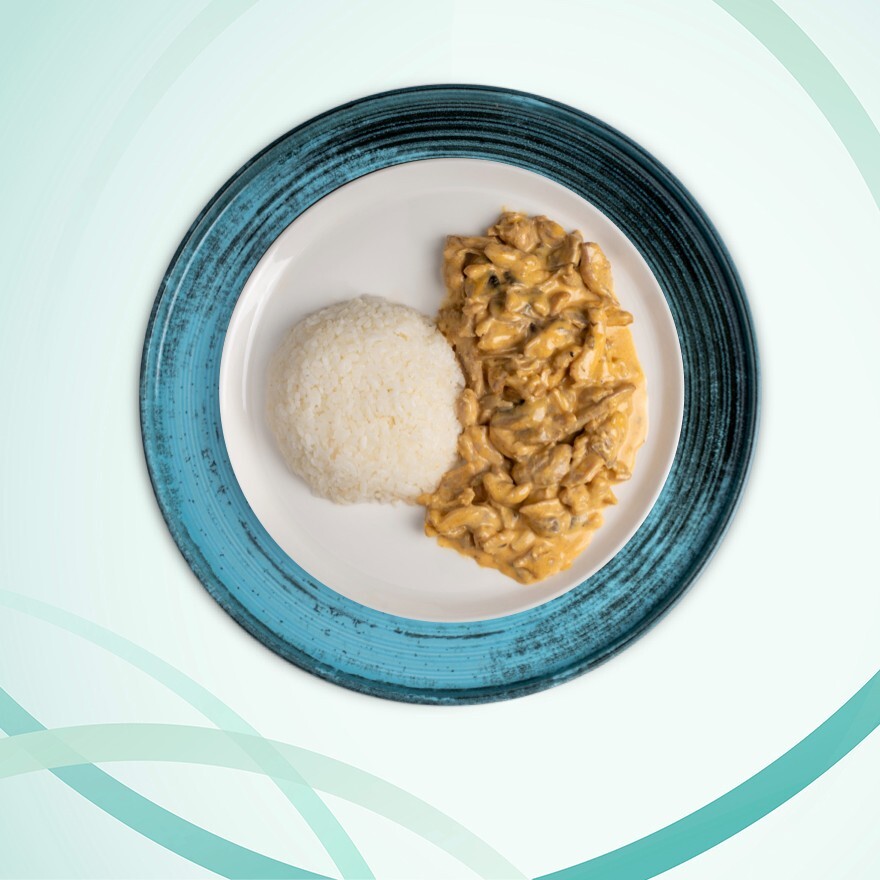 Kremalı Mantarlı Tavuk & Pirinç Pilavı