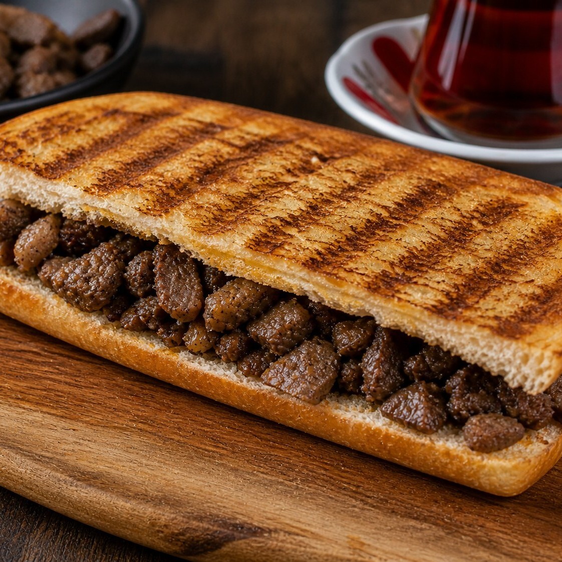 Tam Ekmek Arası Kavurmalı Tost