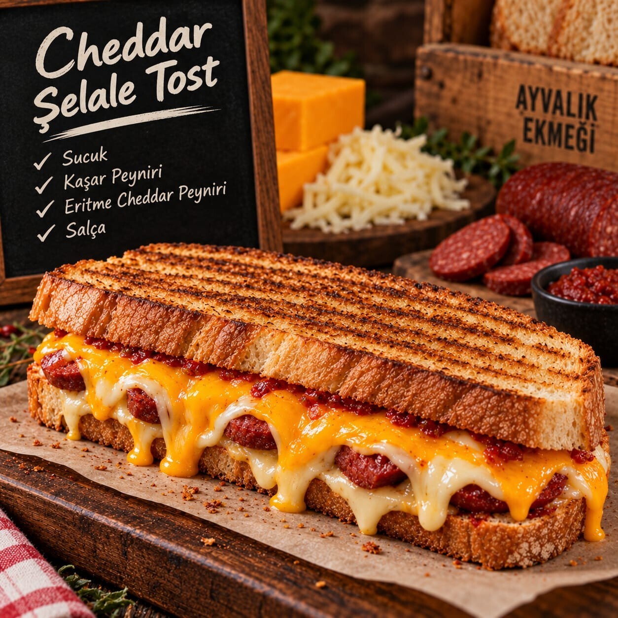 Cheddar Şelale Tost