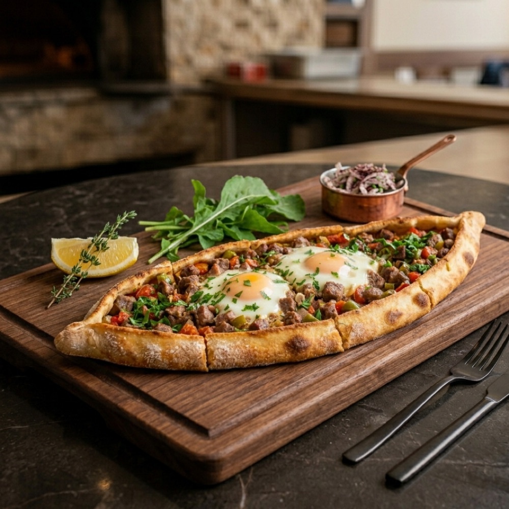 Kuşbaşı Yumurtalı Pide