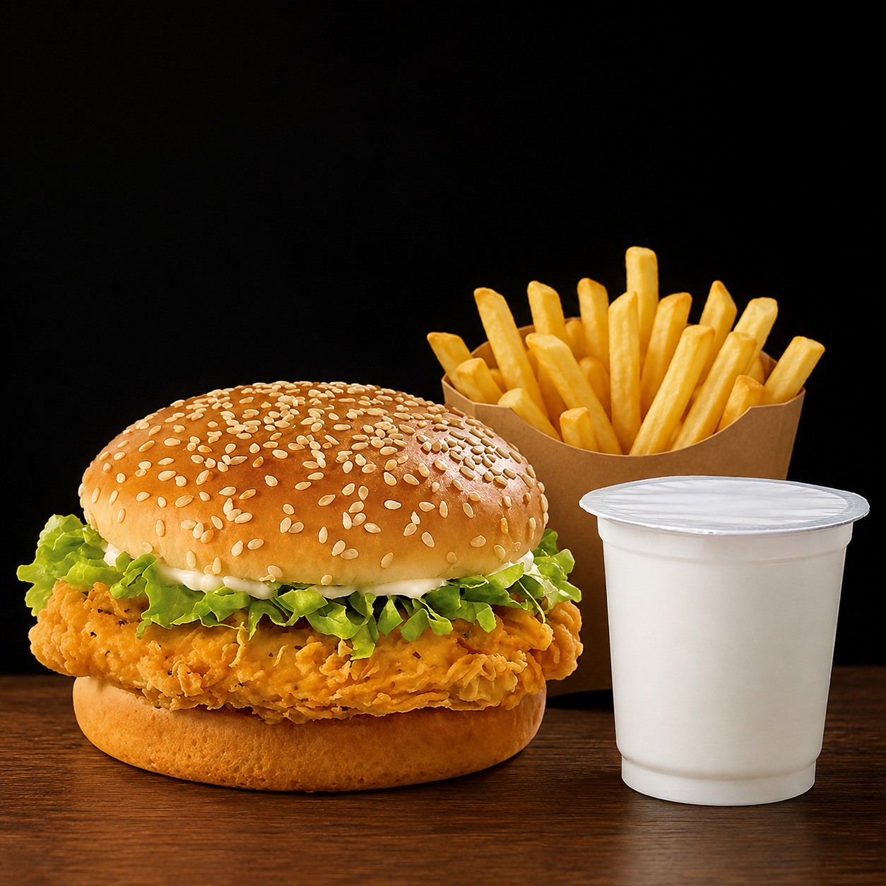 Classic Tavuk Burger Menü (90 Gr.)