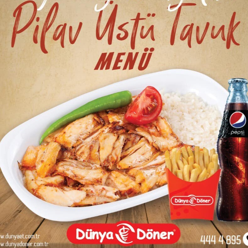 Tavuk Döner Pilav Üstü Duble Porsiyon (200 gr)
