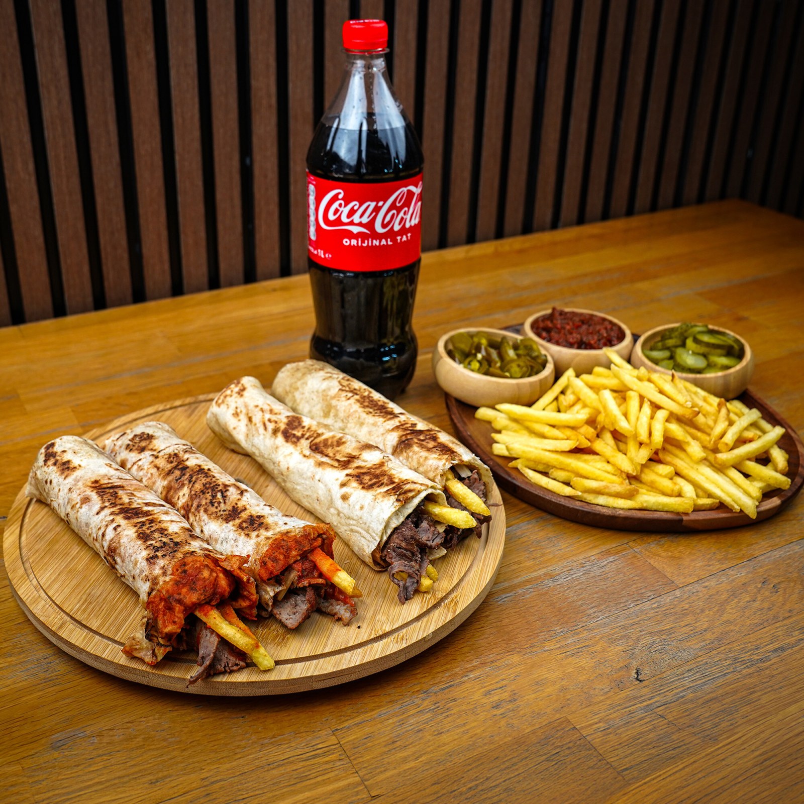 2 Adet Et Döner Dürüm Menü