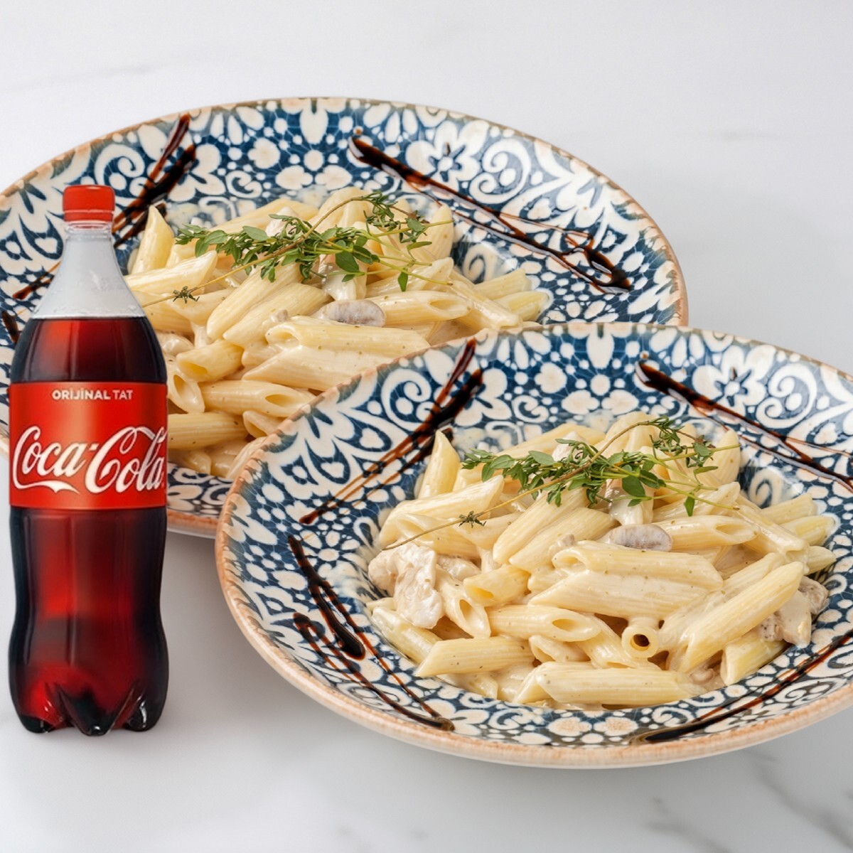 2'li Penne Tavuk Makarna Menü
