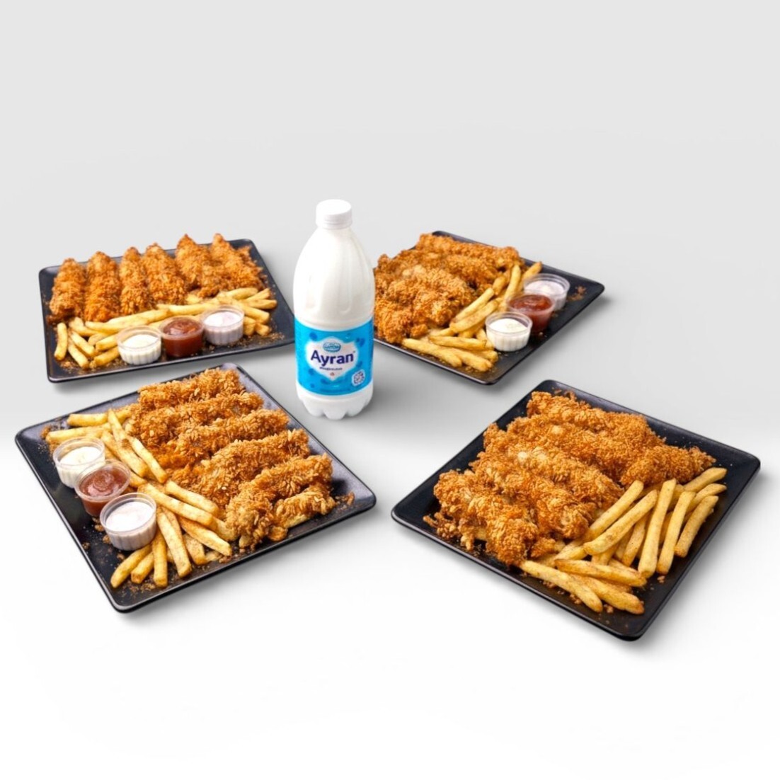 Cajun Tabağı 4 Kişilik Menü
