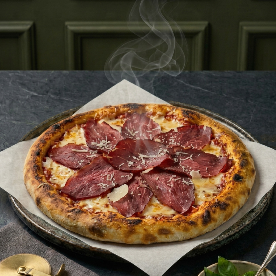 Kara Biberli Rose Beef Etli Pizza (Büyük Boy)