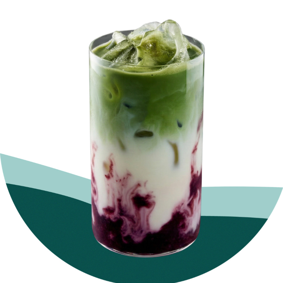 Iced Blueberry Matcha Latte