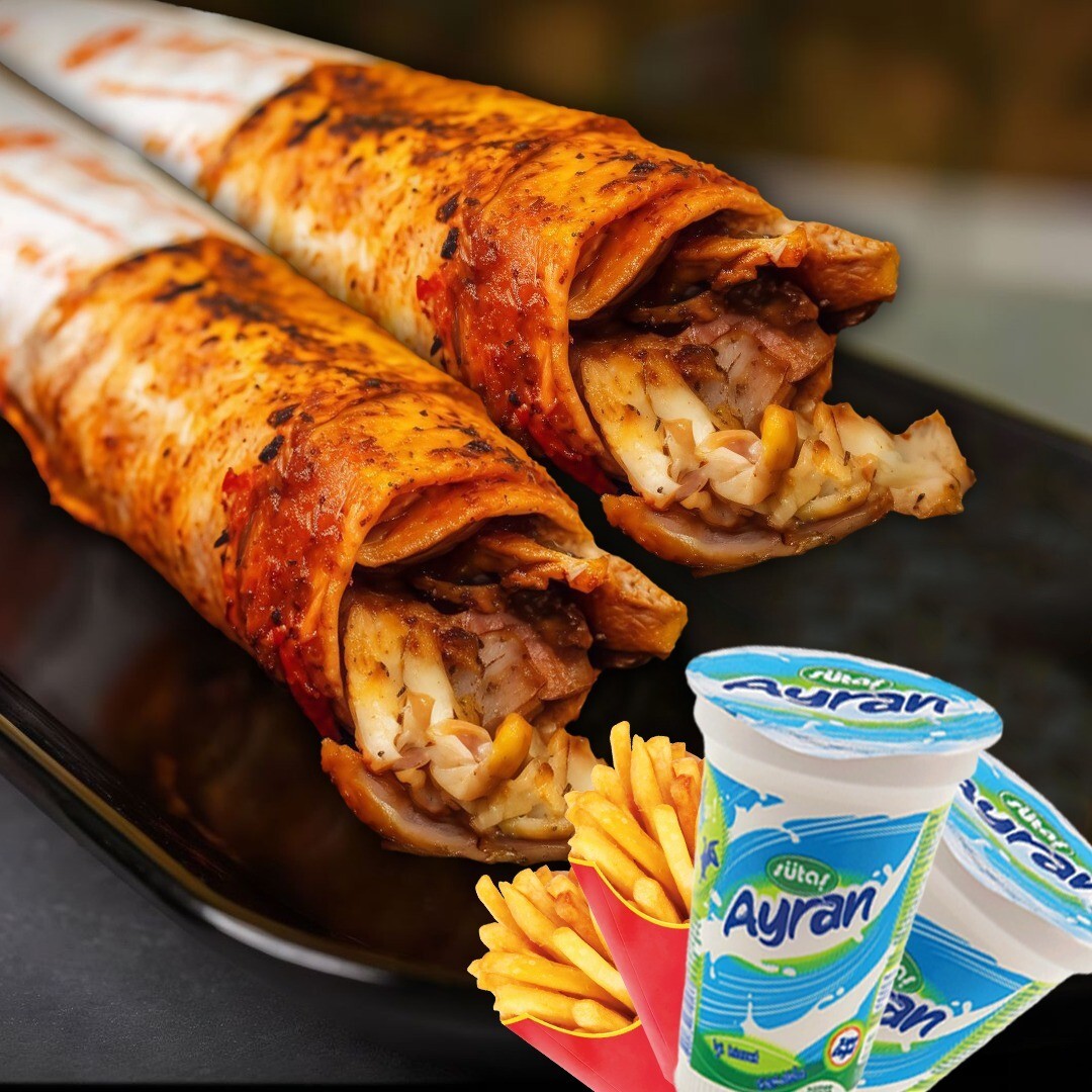 FAB - 2 Medium Dürüm+ 2 Patates + 2 Sütaş Ayran (275 ml)