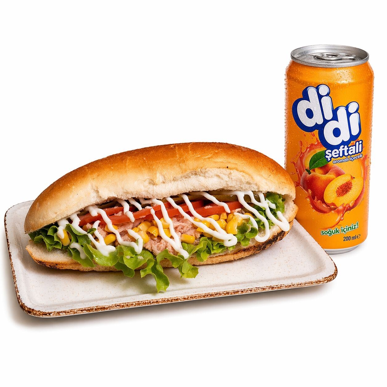 Ton Balıklı Sandviç + Didi Şeftali