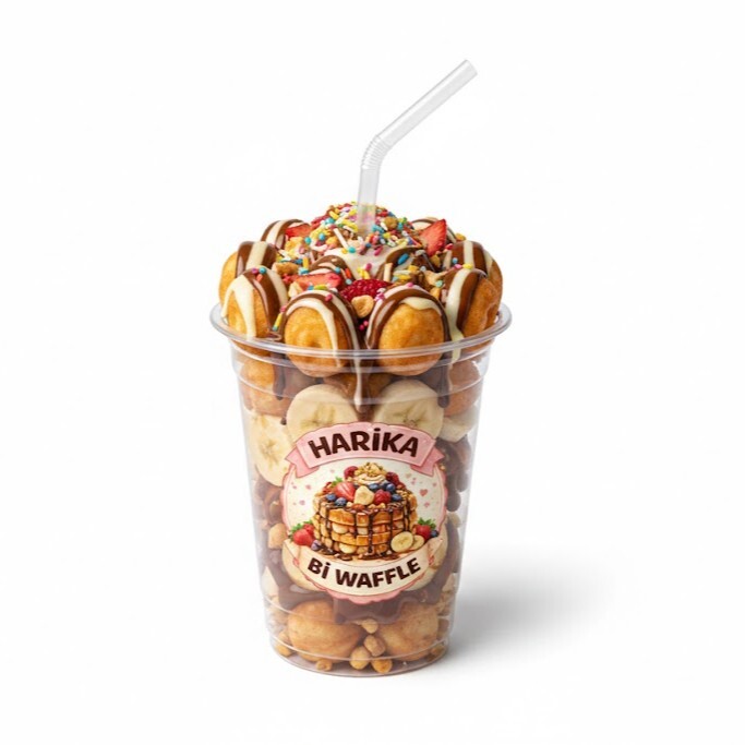 Bi Sütlü & Beyaz Çikolata GOFİ Waffle (cup)