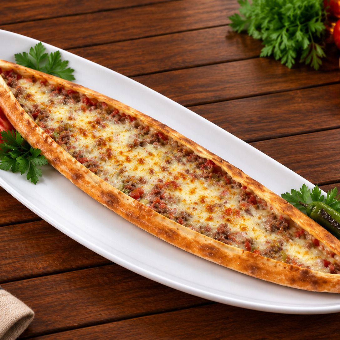 Kuşbaşılı Kaşarlı Pide