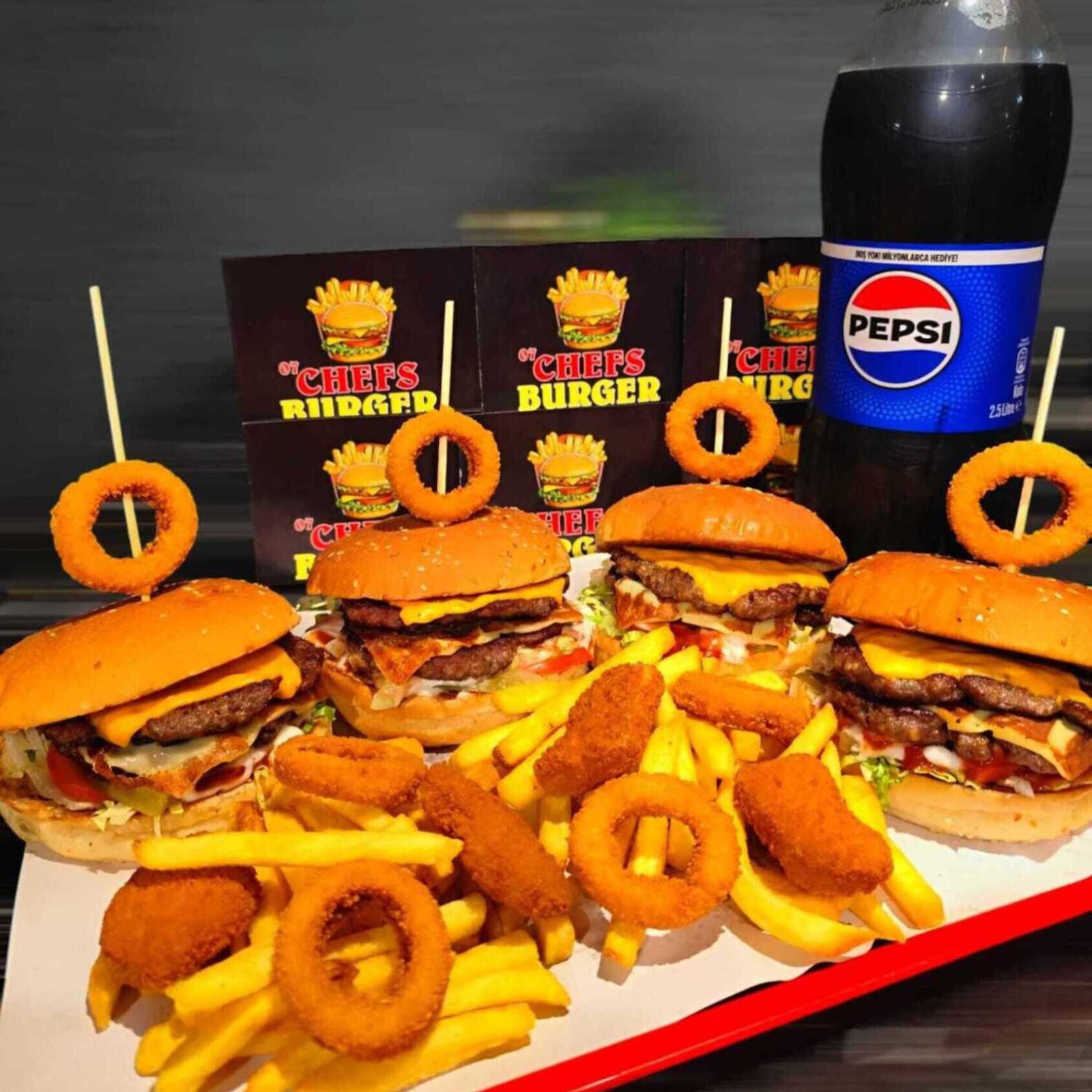 Dört Dörtlük Double Cheese Burger Menü