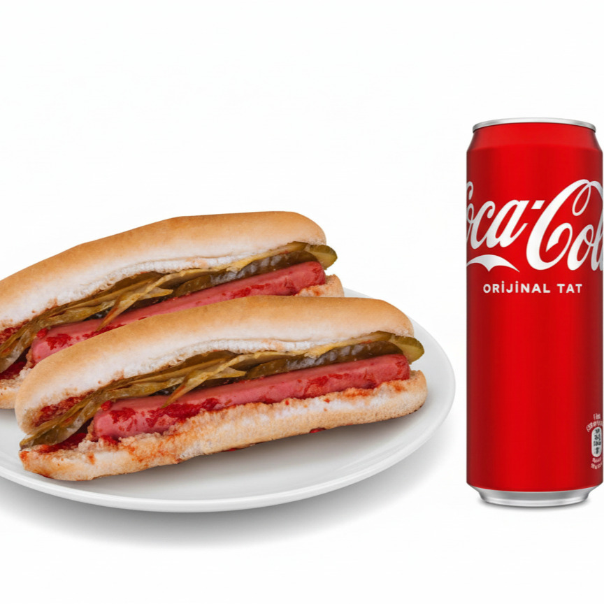 2 Sosisli Sandviç + Cola