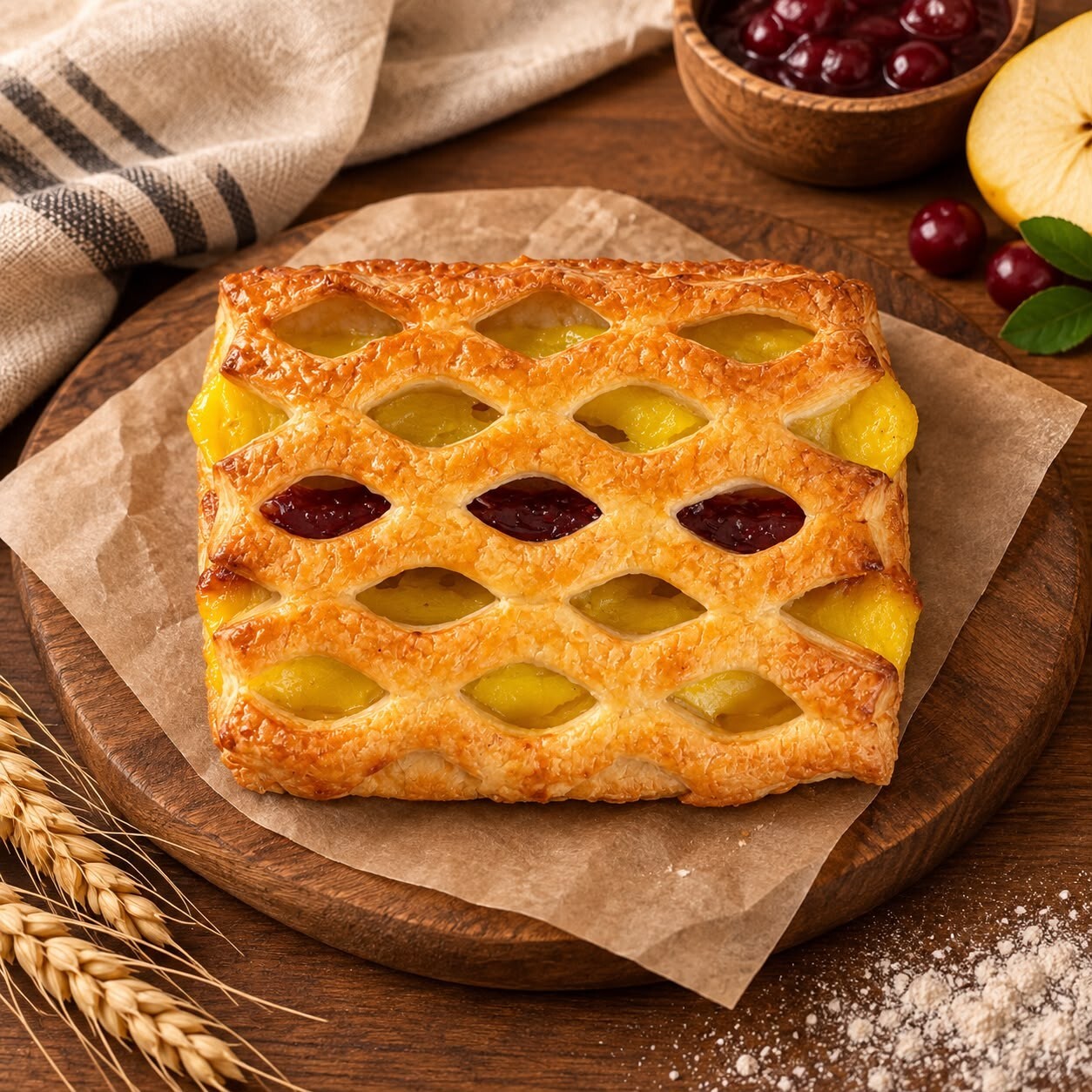 Frambuaz Kremalı Çörek (1 Adet)
